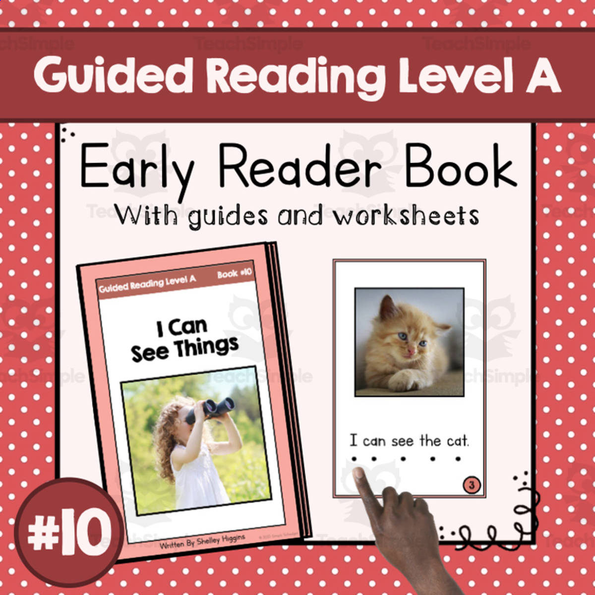 An educational teaching resource from Simply Schoolgirl entitled "I Can See Things" | Early Reader Book #10 | Guided Reading Level A downloadable at Teach Simple.