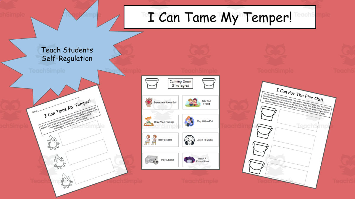 An educational teaching resource from Jennifer Moyer Taylor entitled I Can Tame My Temper! An SEL Anger Management Handout downloadable at Teach Simple.