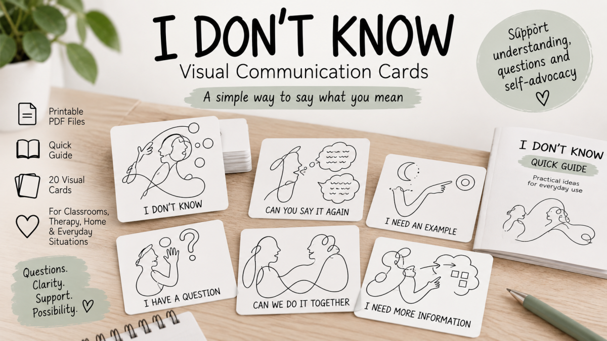 I DON'T KNOW: Visual Communication Cards preview