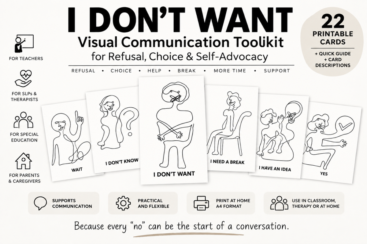 I DON'T WANT: Visual Communication Cards preview