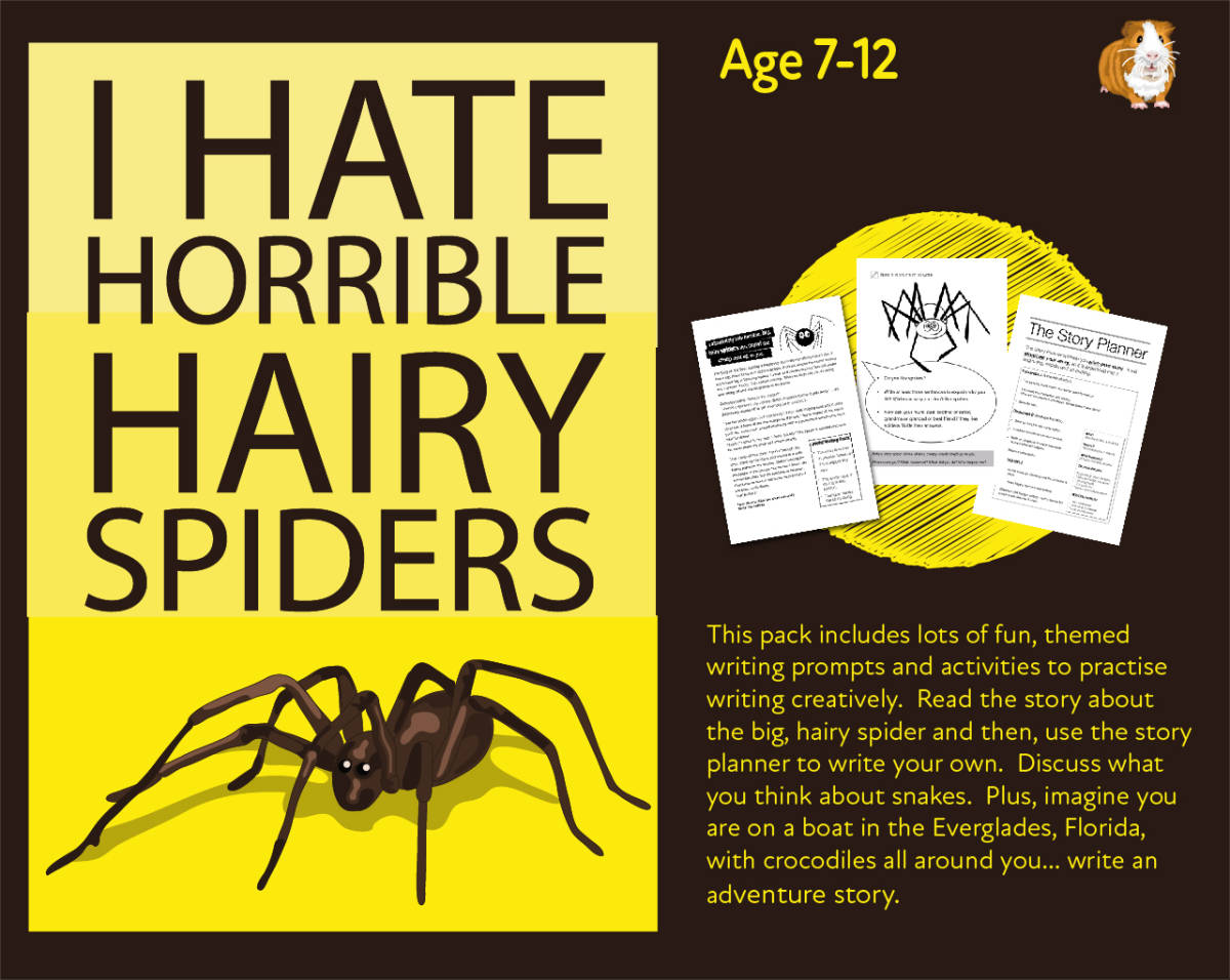 An educational teaching resource from Guinea Pig Education entitled I Hate Horrible Hairy Spiders. Write The Story. (7-11 years) downloadable at Teach Simple.