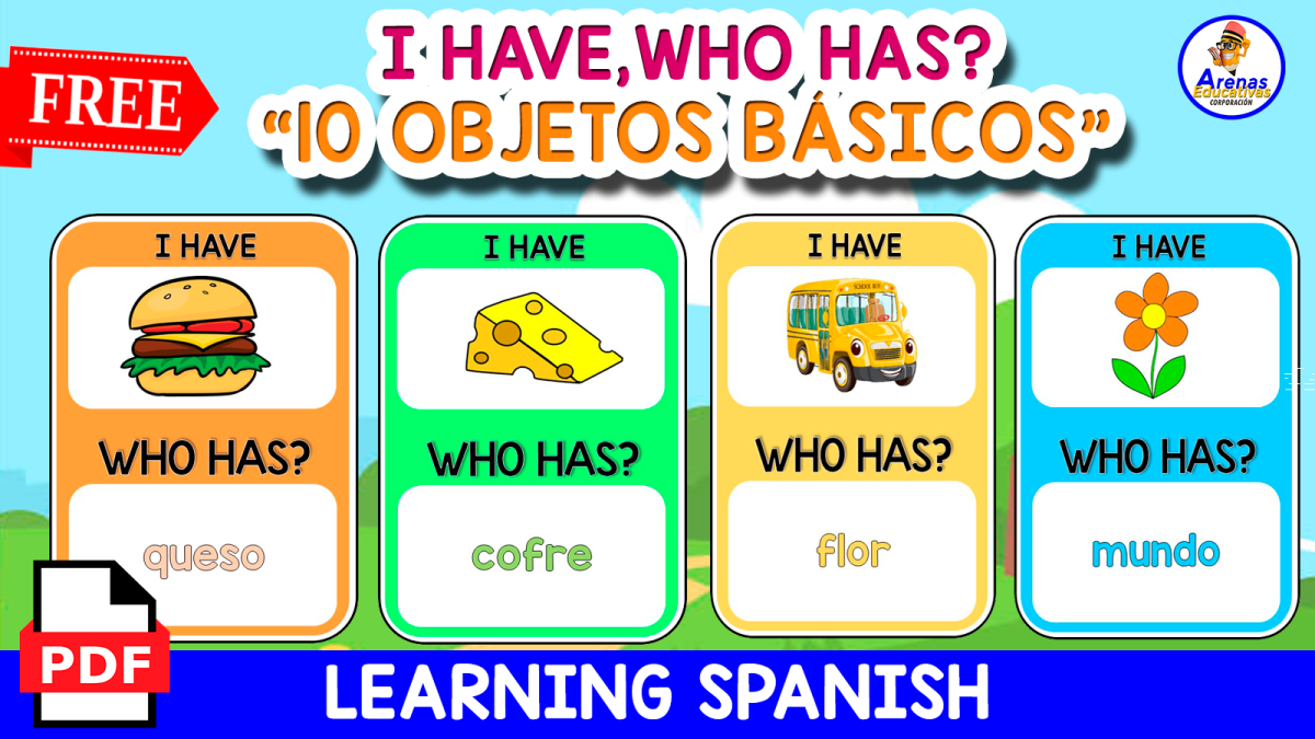 An educational teaching resource from EDITORIAL LAURA EDUCA entitled I HAVE, WHO HAS? ESPAÑOL | Objetos Basicos downloadable at Teach Simple.
