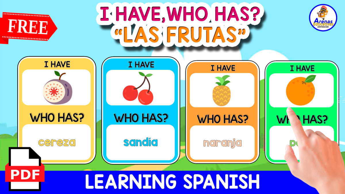 An educational teaching resource from EDITORIAL LAURA EDUCA entitled I HAVE, WHO HAS? GAME | LAS FRUTAS IN SPANISH downloadable at Teach Simple.