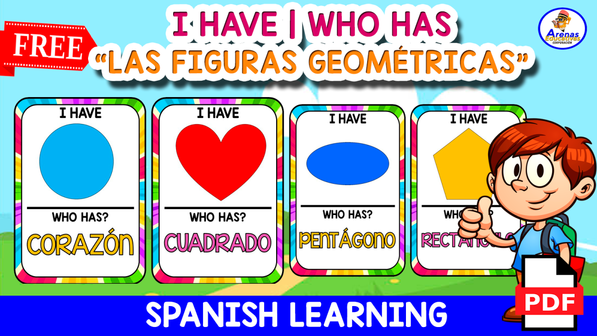 An educational teaching resource from EDITORIAL LAURA EDUCA entitled I HAVE, WHO HAS? | "Las figuras geométricas" ESPAÑOL downloadable at Teach Simple.