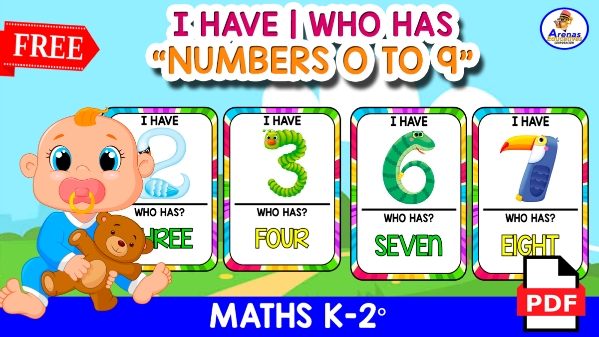 An educational teaching resource from EDITORIAL LAURA EDUCA entitled I HAVE, WHO HAS? | Numbers 0 to 9 downloadable at Teach Simple.