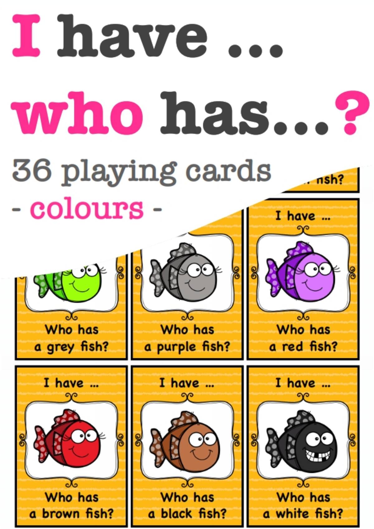 An educational teaching resource from Better Teaching Resources entitled I have...Who Has...? Colours Edition downloadable at Teach Simple.