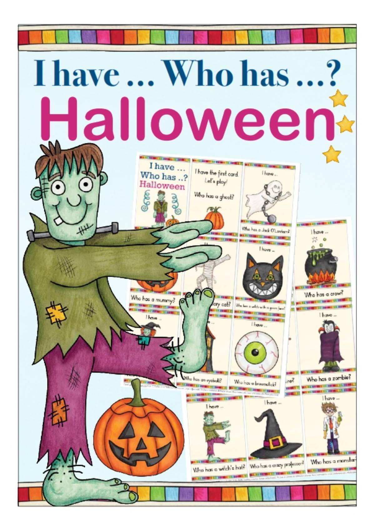 An educational teaching resource from Better Teaching Resources entitled I have...Who Has...? Halloween Edition downloadable at Teach Simple.