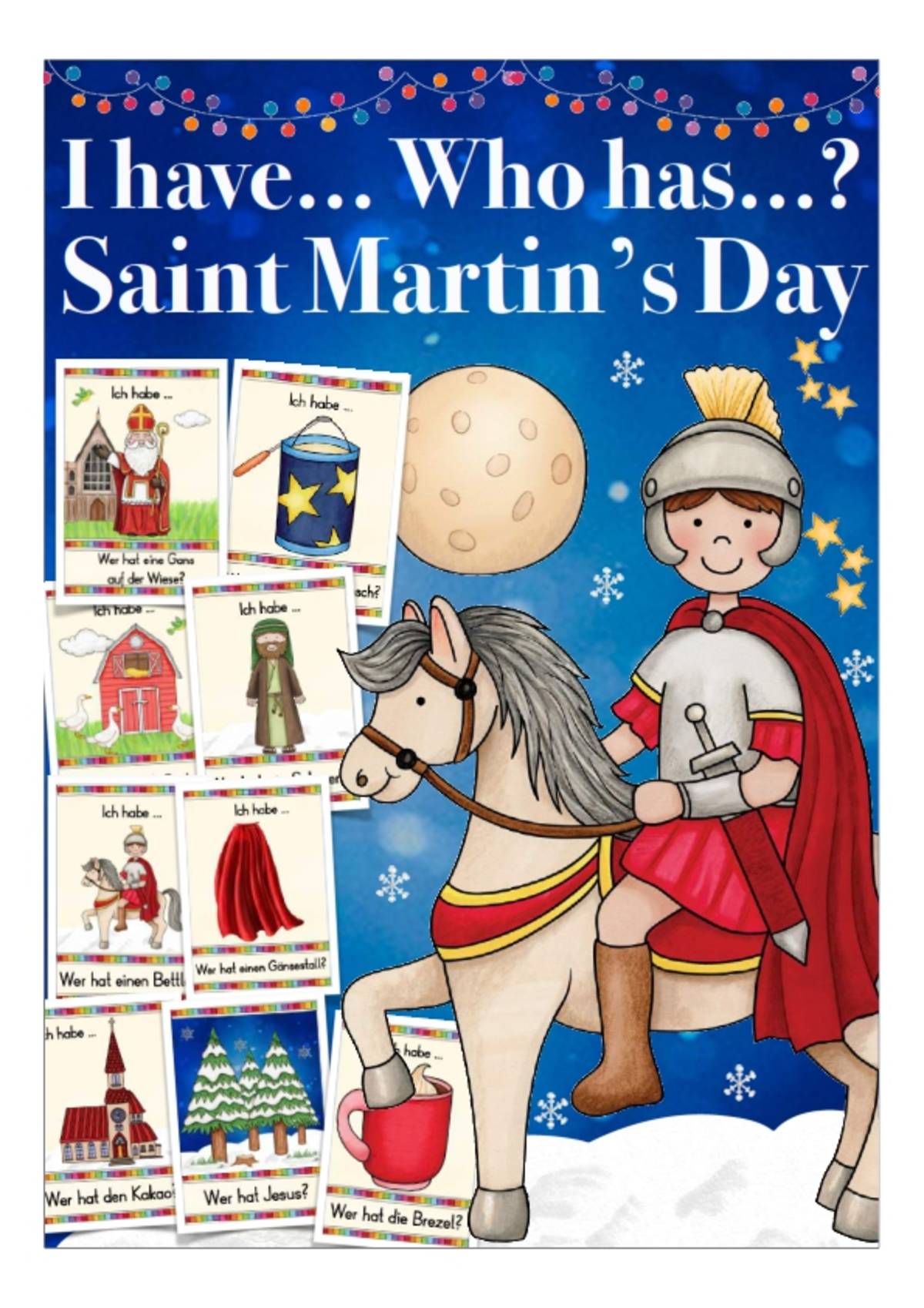 An educational teaching resource from Better Teaching Resources entitled I have...Who Has...? Saint Martin's Day Edition downloadable at Teach Simple.
