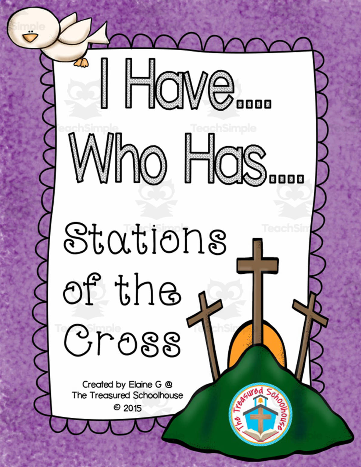 An educational teaching resource from The Treasured Schoolhouse entitled I Have....Who Has - Stations of the Cross downloadable at Teach Simple.