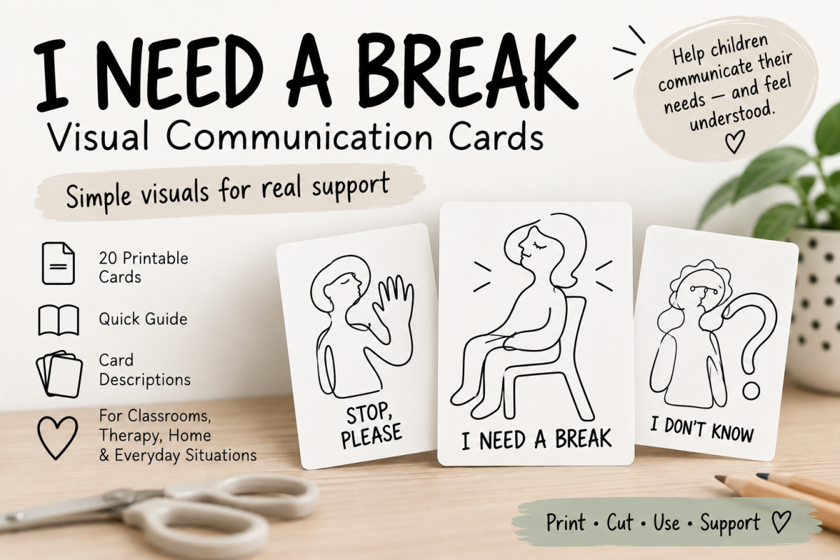 I NEED A BREAK: Visual Communication Cards preview