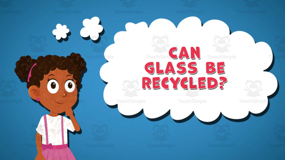 An educational teaching resource from Educational Voice entitled I WONDER - Can Glass Be Recycled | Animated Science Video Lesson downloadable at Teach Simple.
