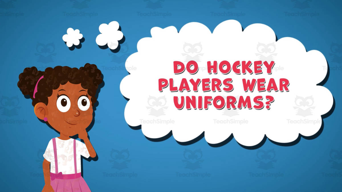 An educational teaching resource from Educational Voice entitled I WONDER - Do Hockey Players Wear Uniforms | Animated Video Lesson downloadable at Teach Simple.