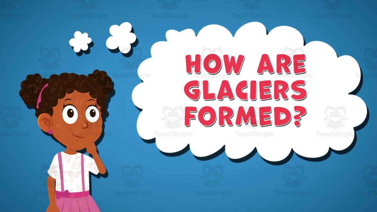 An educational teaching resource from Educational Voice entitled I WONDER - How Are Glaciers Formed | Animated Video Lesson downloadable at Teach Simple.