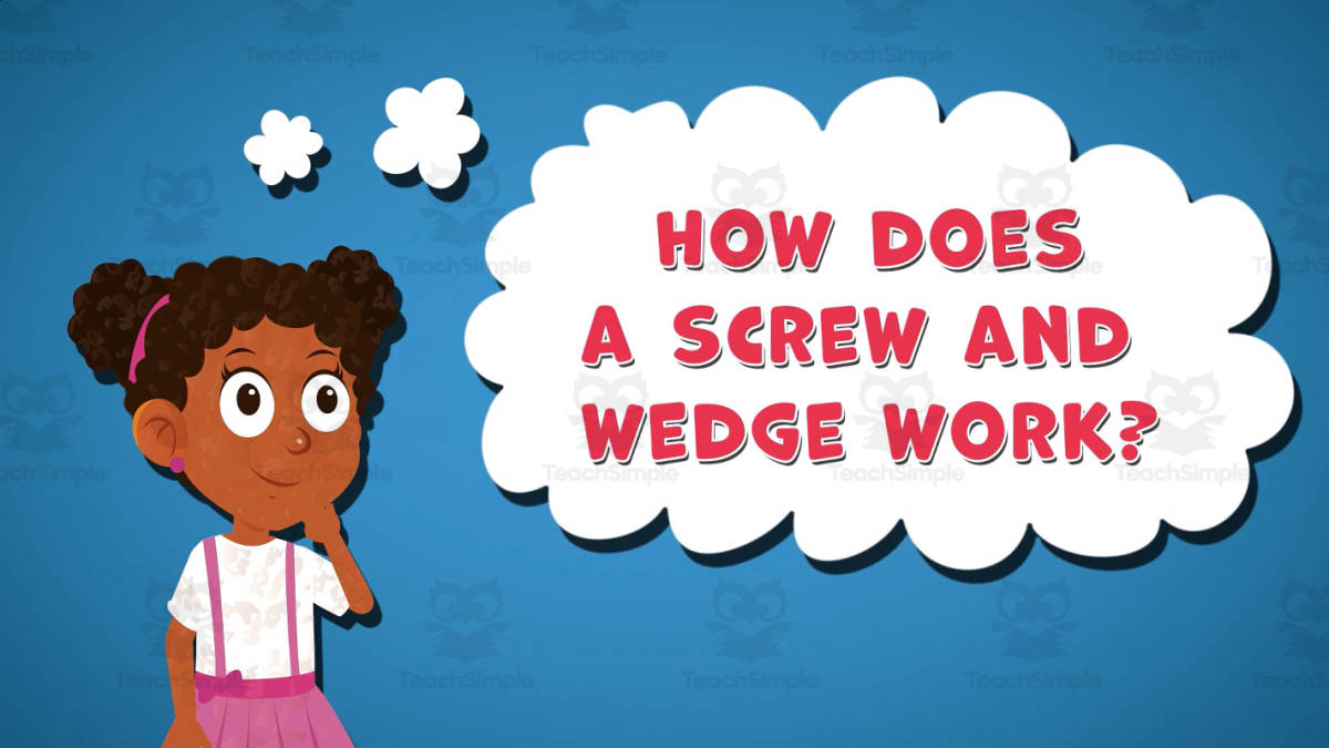 An educational teaching resource from Educational Voice entitled I WONDER - How Does A Screw And Wedge Work | Animated Video Lesson downloadable at Teach Simple.