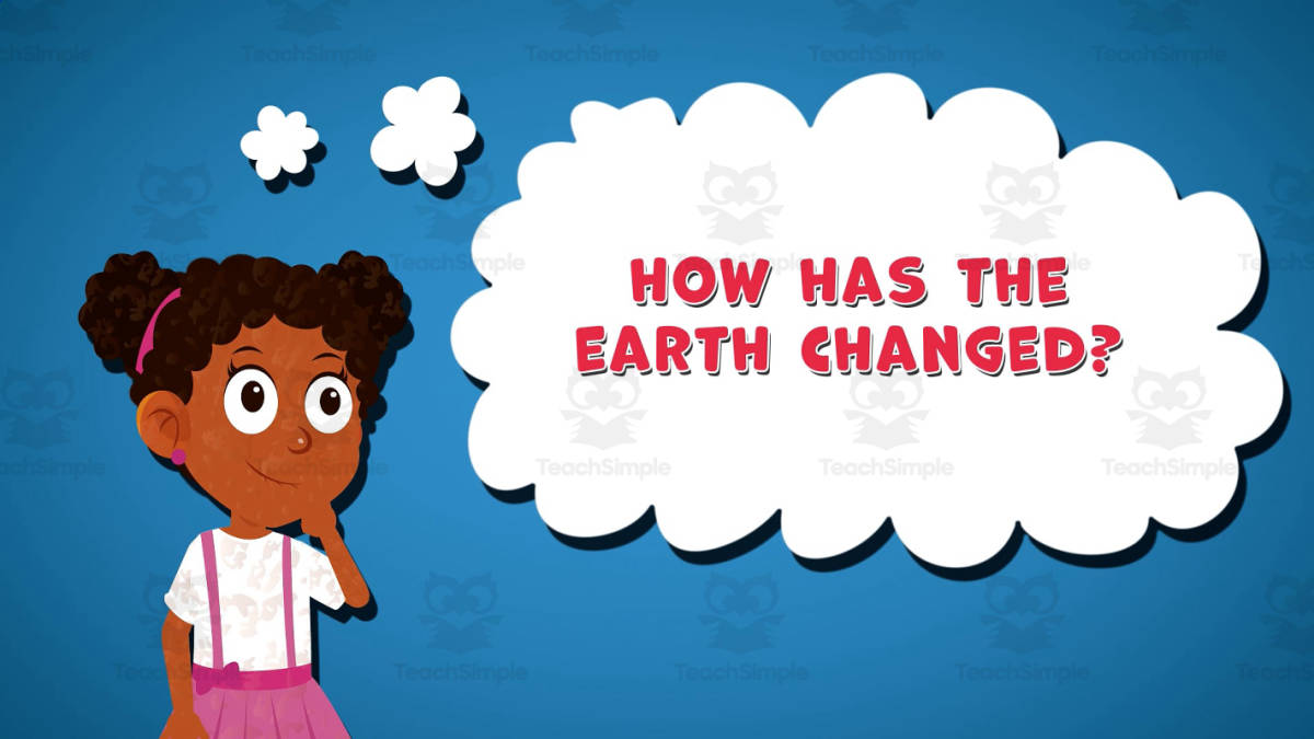 An educational teaching resource from Educational Voice entitled I WONDER - How Has The Earth Changed | Animated Video Lesson downloadable at Teach Simple.