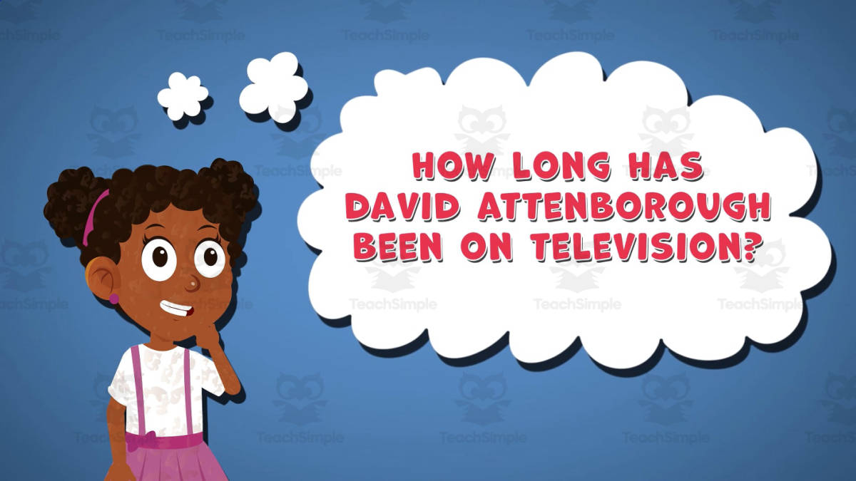 An educational teaching resource from Educational Voice entitled I WONDER - How Long Has David Attenborough Been On Television downloadable at Teach Simple.