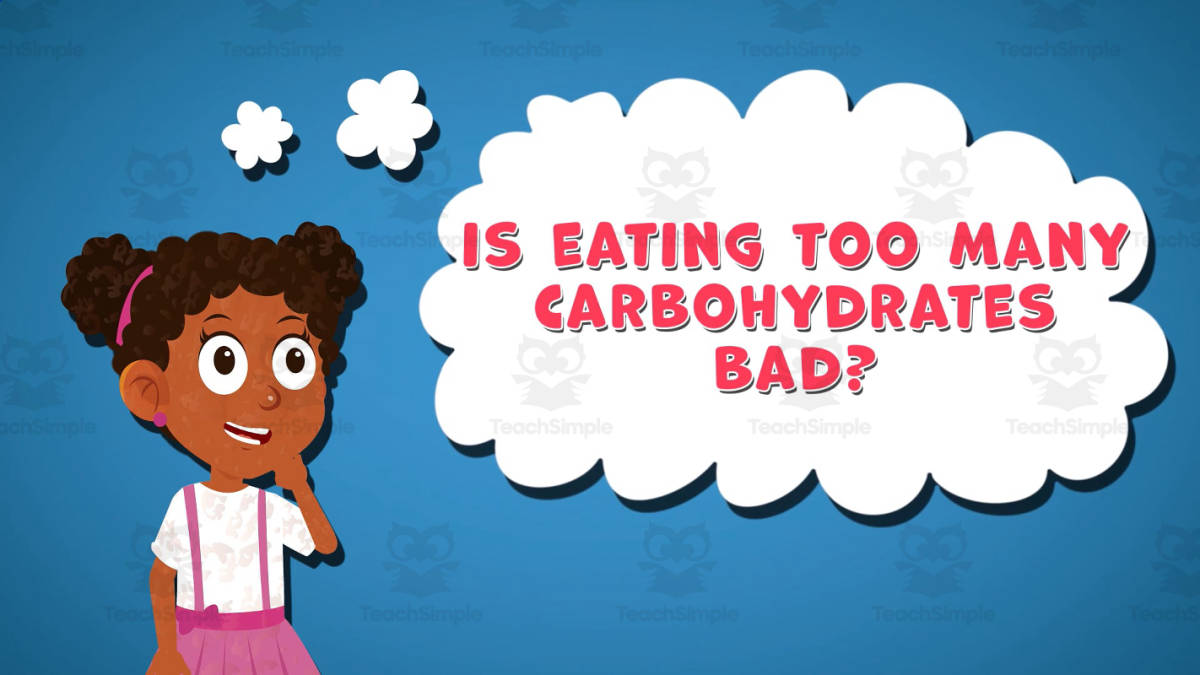 An educational teaching resource from Educational Voice entitled I WONDER - Is Eating Too Many Carbohydrates Bad | Animated Video downloadable at Teach Simple.
