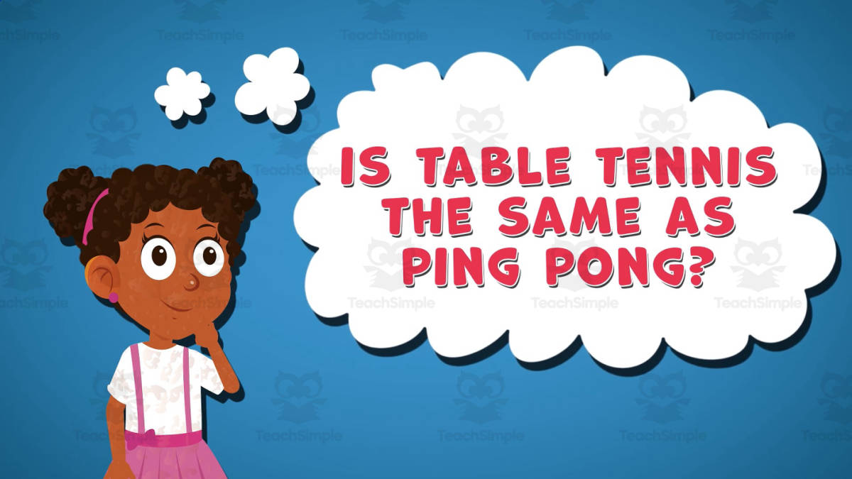 An educational teaching resource from Educational Voice entitled I WONDER - Is Table Tennis The Same As Ping Pong | Animated Video downloadable at Teach Simple.