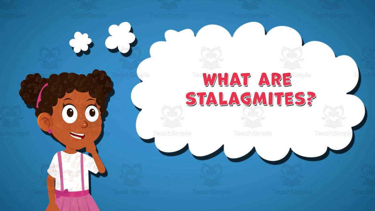 An educational teaching resource from Educational Voice entitled I WONDER - What Are Stalagmites | Animated Video Lesson downloadable at Teach Simple.