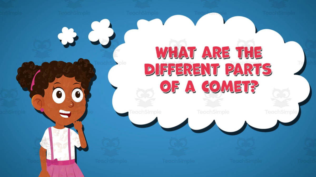 An educational teaching resource from Educational Voice entitled I WONDER - What Are The Different Parts Of A Comet | Animated Video downloadable at Teach Simple.