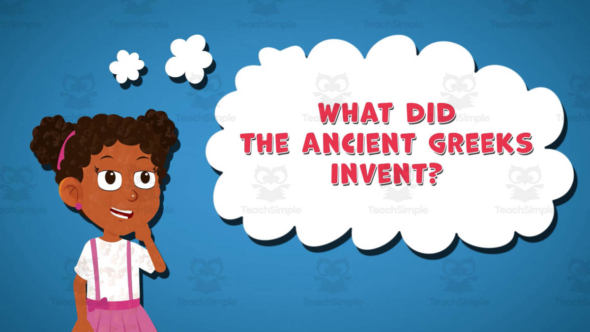 An educational teaching resource from Educational Voice entitled I WONDER - What Did The Ancient Greeks Invent | Animated Video Lesson downloadable at Teach Simple.