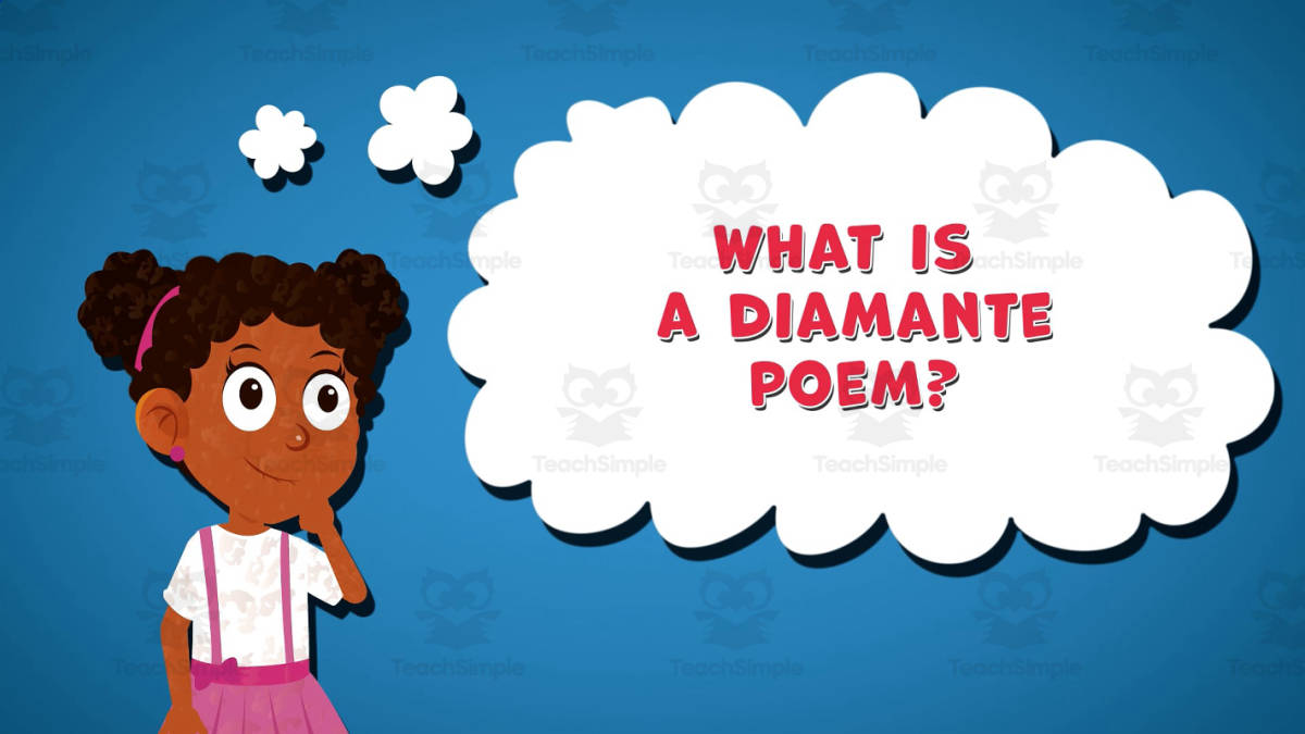 An educational teaching resource from Educational Voice entitled I WONDER - What Is A Diamante Poem | Animated Video Lesson downloadable at Teach Simple.