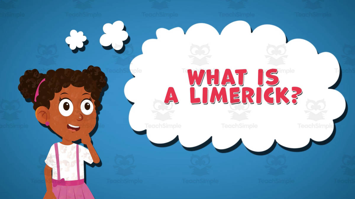 An educational teaching resource from Educational Voice entitled I WONDER - What Is A Limerick | Animated Video Lesson downloadable at Teach Simple.