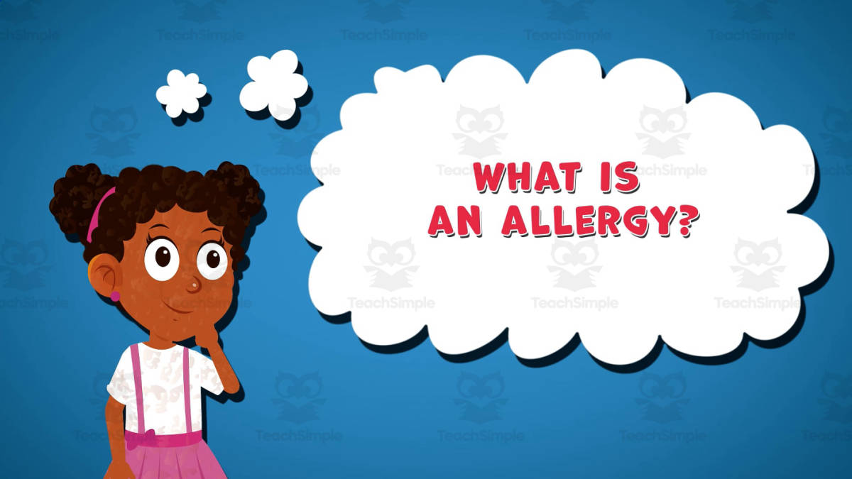 An educational teaching resource from Educational Voice entitled I WONDER - What Is An Allergy | Animated Video Lesson downloadable at Teach Simple.