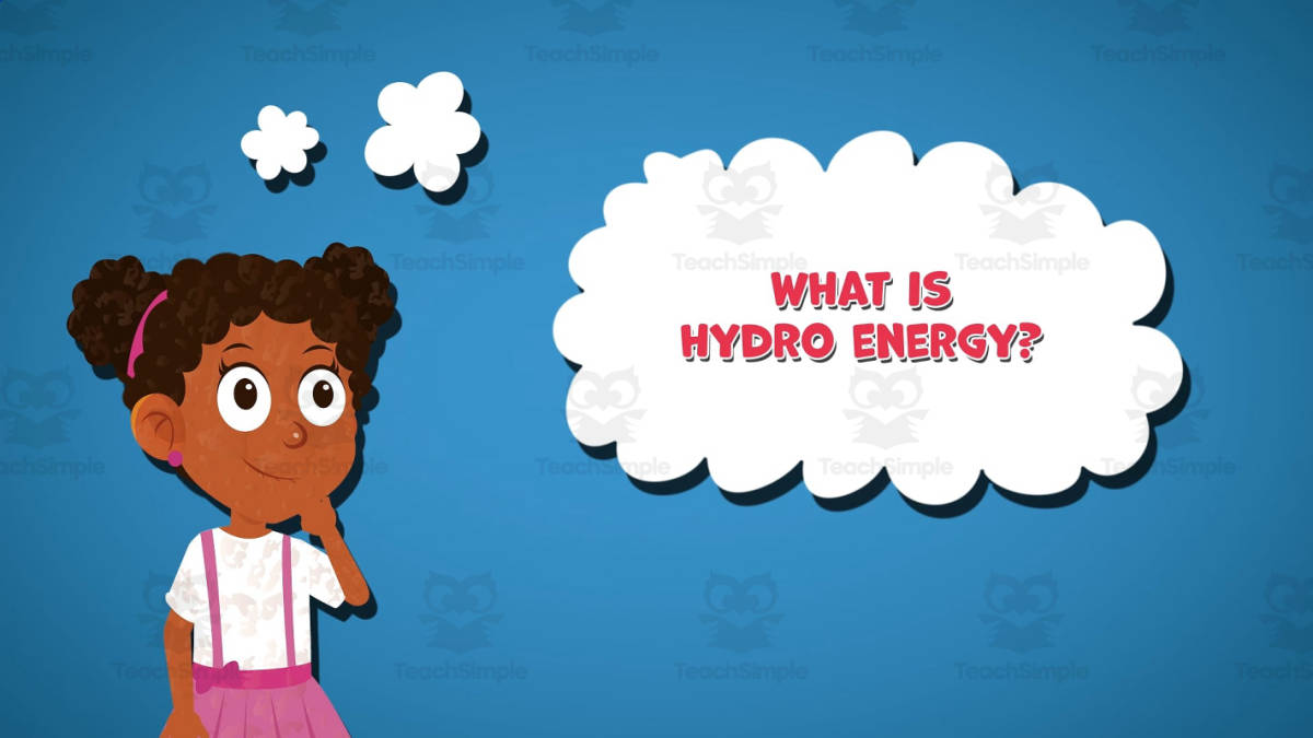An educational teaching resource from Educational Voice entitled I WONDER - What Is Hydro Energy | Animated Video Lesson downloadable at Teach Simple.
