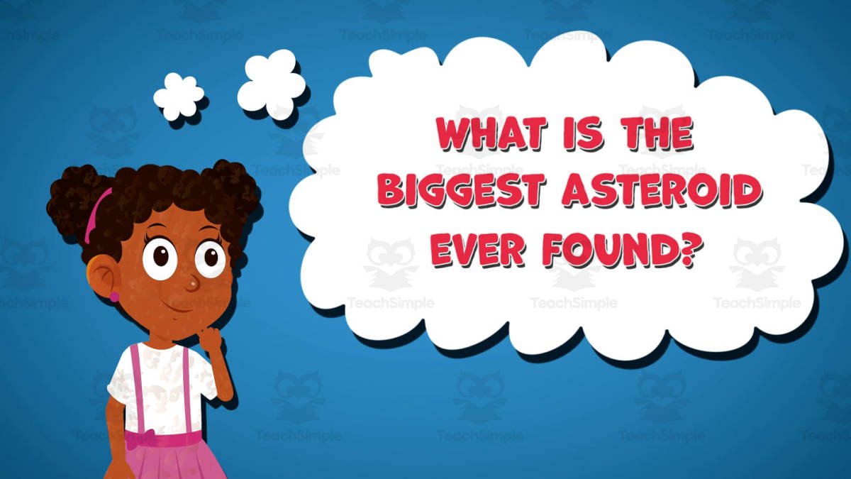 An educational teaching resource from Educational Voice entitled I WONDER - What Is The Biggest Asteroid Ever Found | Animated Video downloadable at Teach Simple.