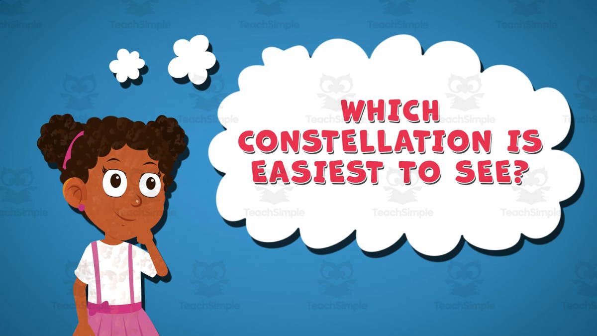 An educational teaching resource from Educational Voice entitled I WONDER - Which Constellation Is Easiest To See | Animated Video downloadable at Teach Simple.