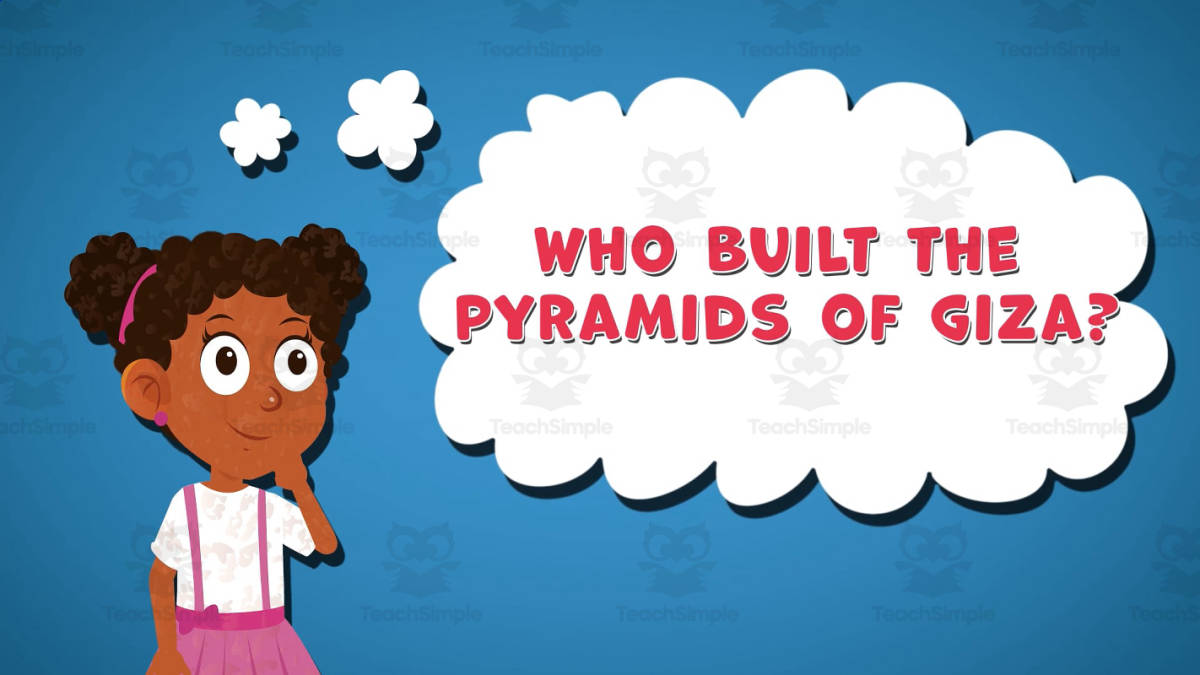 An educational teaching resource from Educational Voice entitled I WONDER - Who Built The Pyramids Of Giza | Animated Video Lesson downloadable at Teach Simple.