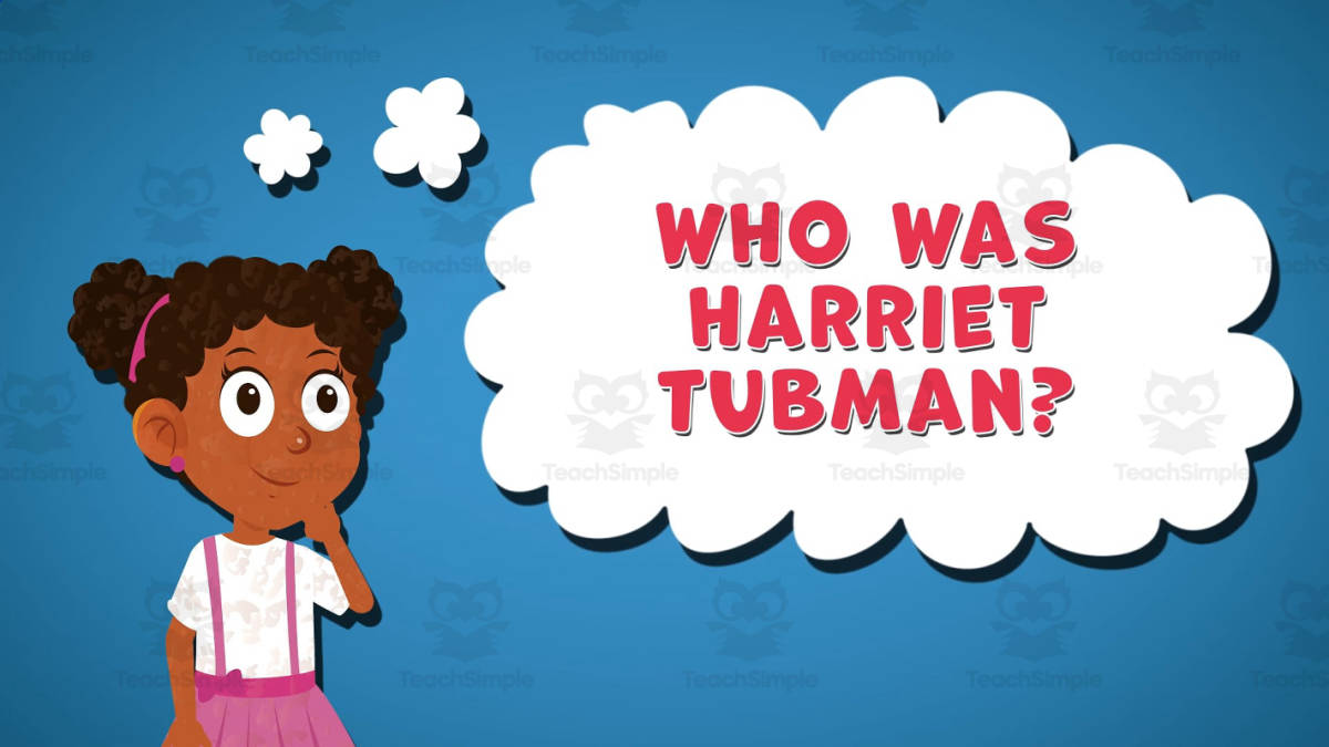 An educational teaching resource from Educational Voice entitled I WONDER - Who Was Harriet Tubman | Animated Video Lesson downloadable at Teach Simple.
