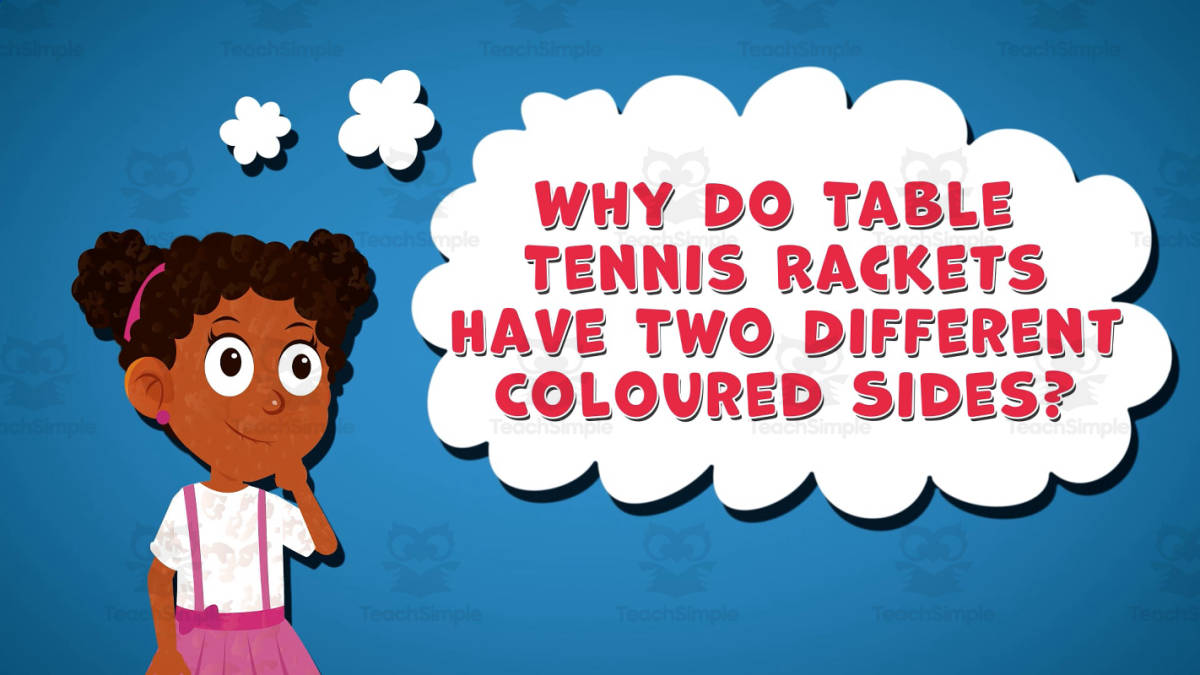 An educational teaching resource from Educational Voice entitled I WONDER Why Do Table Tennis Rackets Have Two Different Coloured Sides downloadable at Teach Simple.