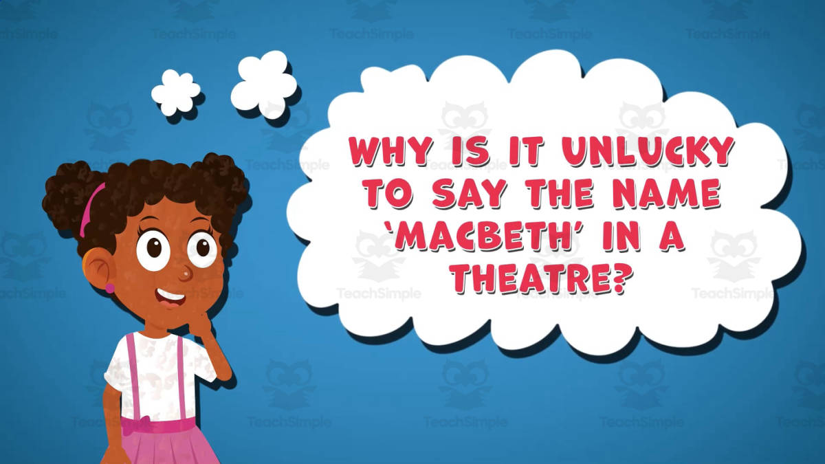 An educational teaching resource from Educational Voice entitled I WONDER - Why Is It Unlucky To Say The Name Macbeth In A Theatre downloadable at Teach Simple.