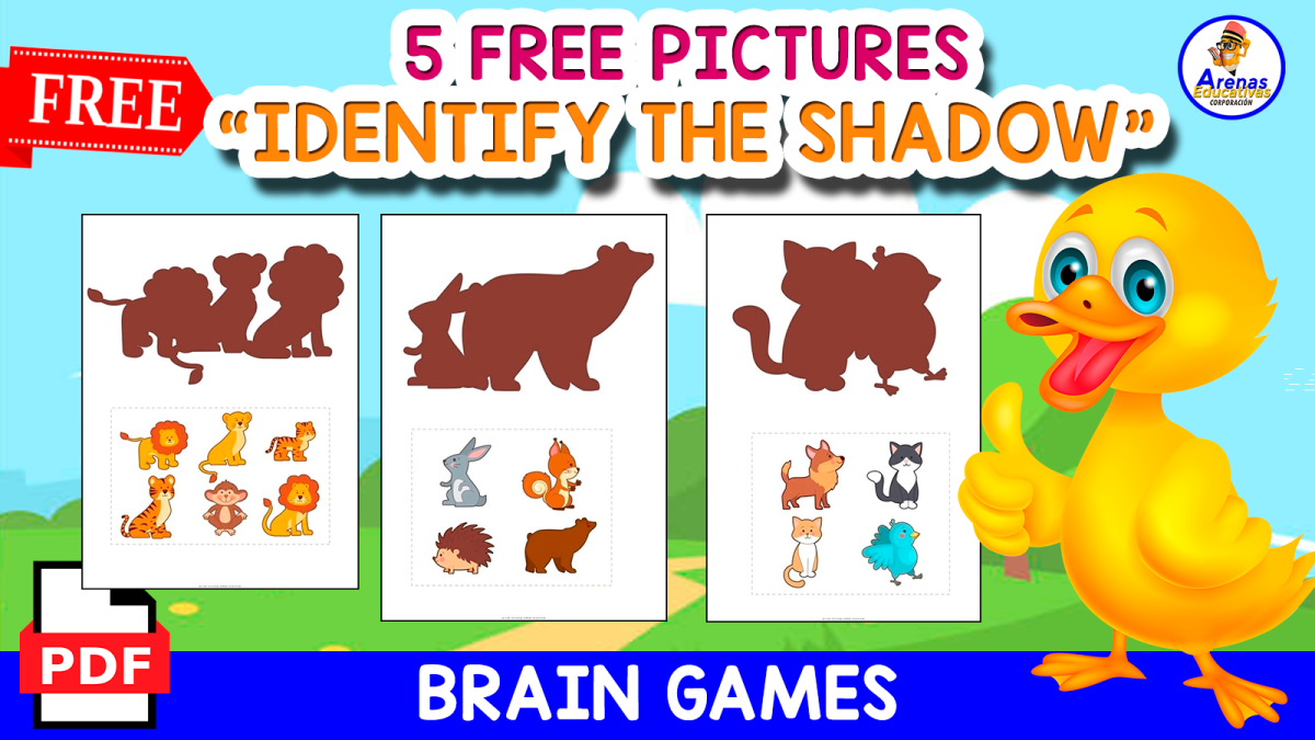 An educational teaching resource from EDITORIAL LAURA EDUCA entitled IDENTIFY THE SHADOW | 5 FREE EXERCISES downloadable at Teach Simple.