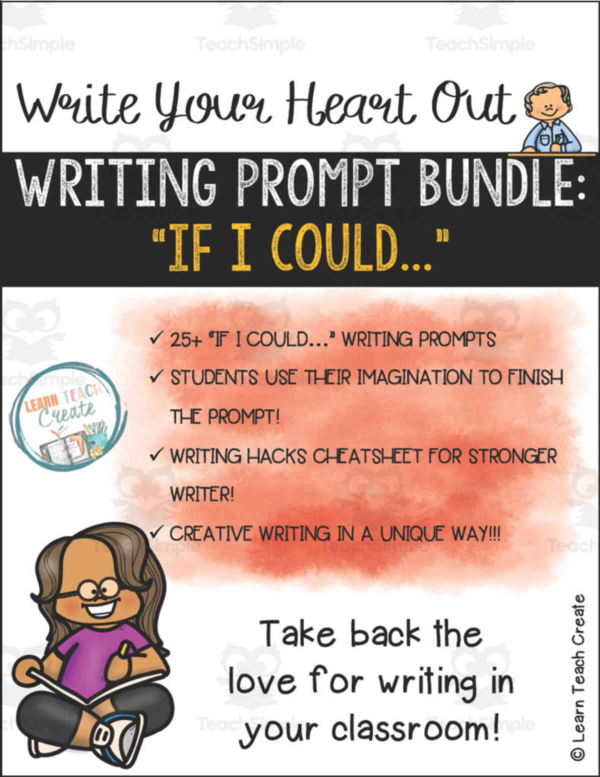 An educational teaching resource from Learn Teach Create entitled "If I Could" Opinion Writing Bundle downloadable at Teach Simple.