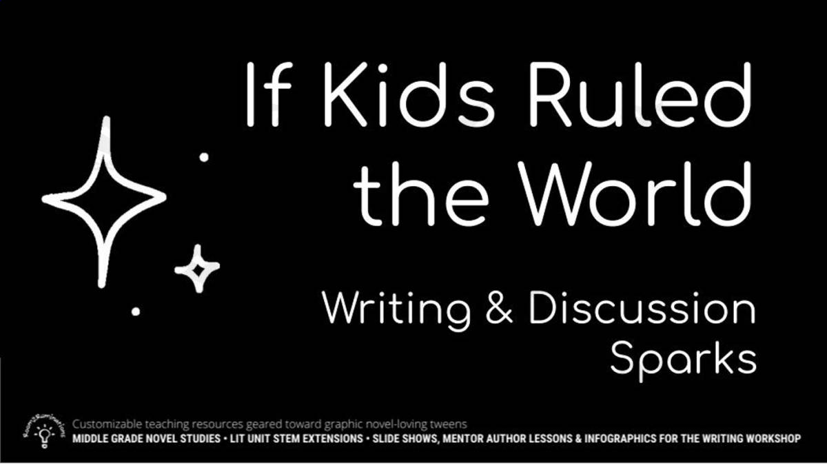 An educational teaching resource from Room2Ruminations entitled "If Kids Ruled the World" Discussion Prompt Pack downloadable at Teach Simple.