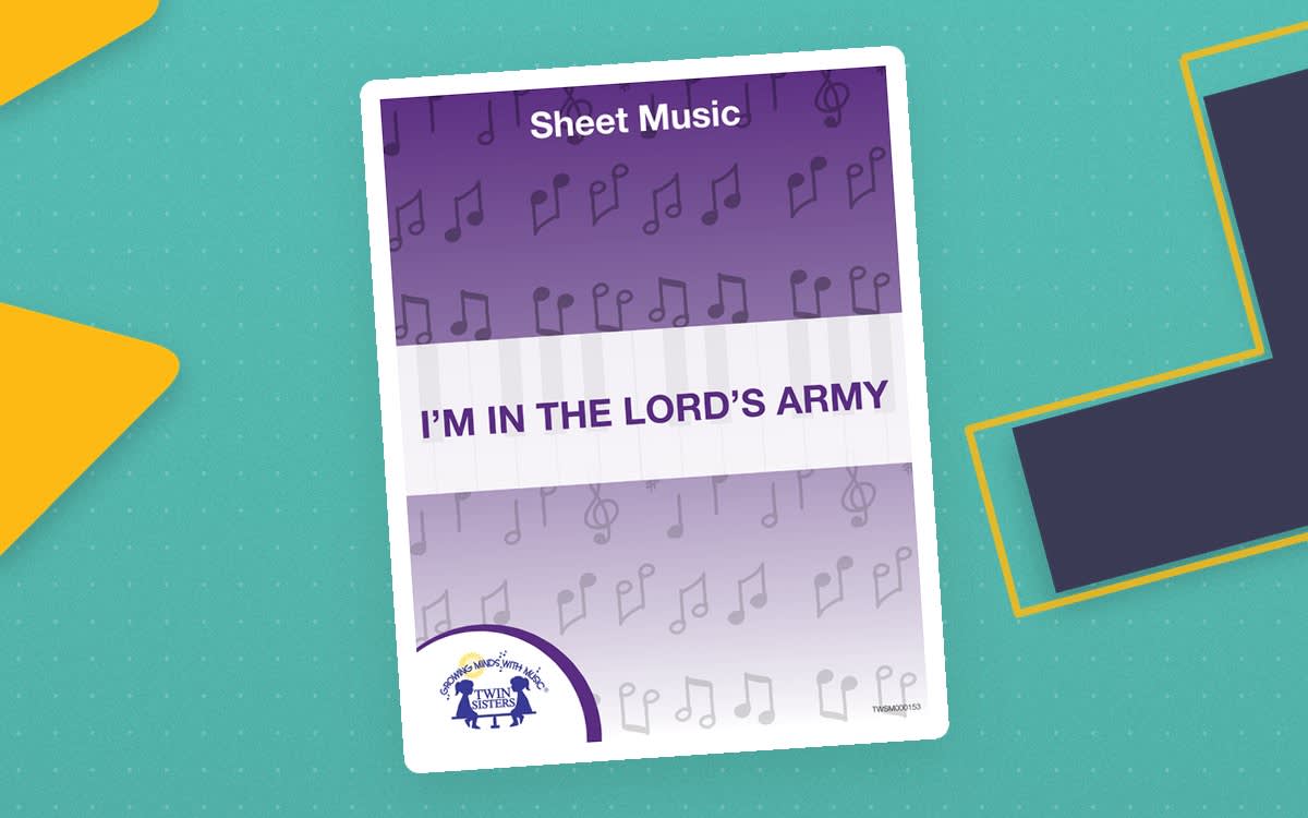 An educational teaching resource from Twin Sisters Digital Media entitled I'm In the Lord's Army Sheet Music downloadable at Teach Simple.