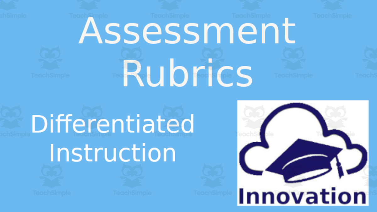 An educational teaching resource from Innovation Assessments LLC entitled Improv, Interview, and Skit Instruction and Assessment Rubrics downloadable at Teach Simple.