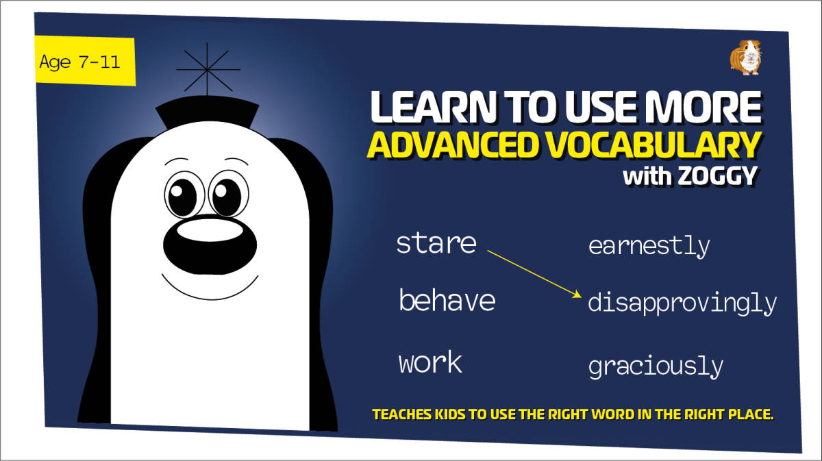 An educational teaching resource from Guinea Pig Education entitled Improve Vocabulary Worksheets: Match the verbs to a suitable adjective (age 7-11) downloadable at Teach Simple.