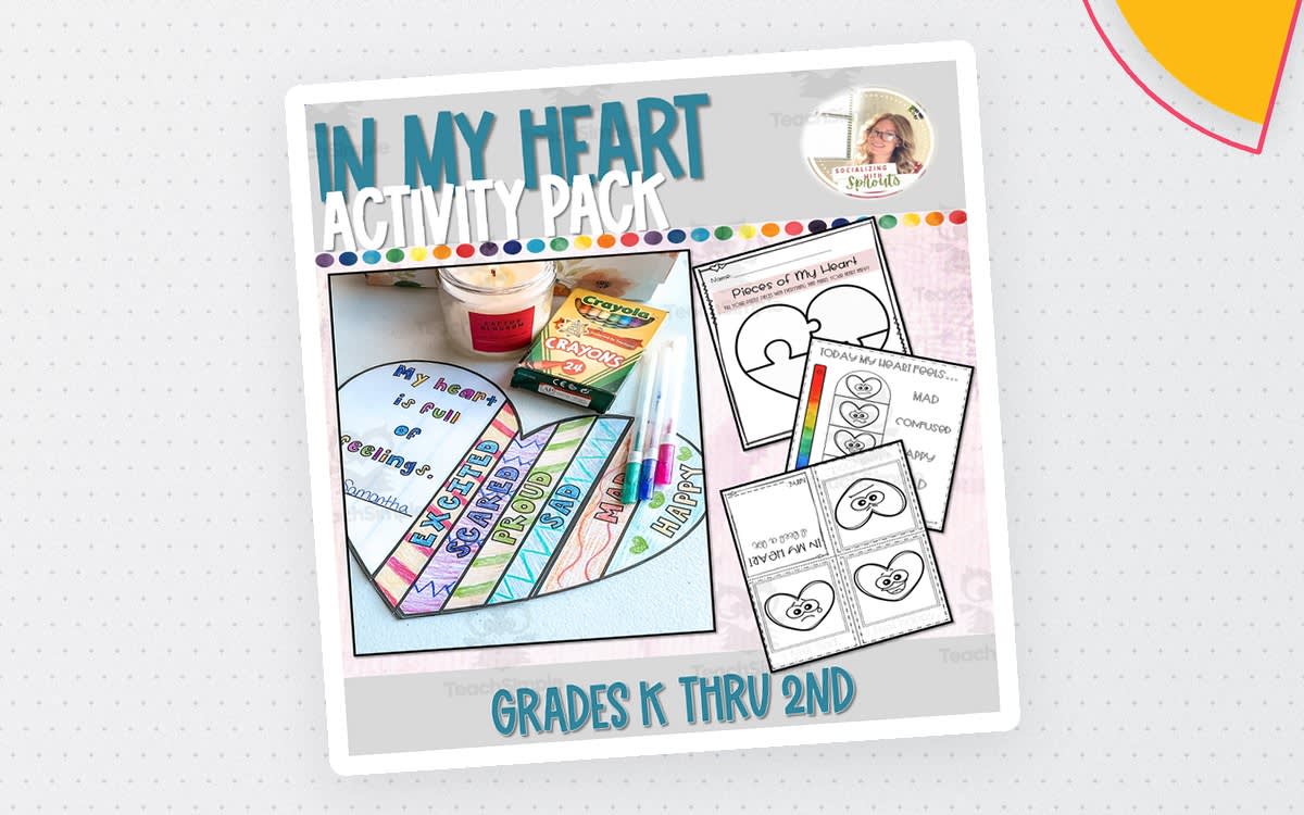 An educational teaching resource from Socializing with Sprouts entitled In My Heart – Back-to-School SEL Lesson downloadable at Teach Simple.
