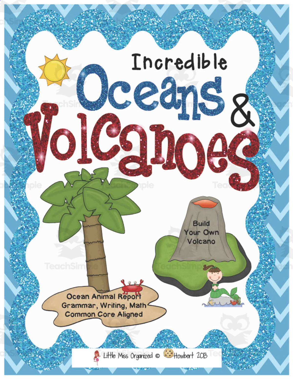 An educational teaching resource from Second Grade Smartypants entitled Incredible Oceans & Volcanoes | Cross-Curricular Activity Packet downloadable at Teach Simple.