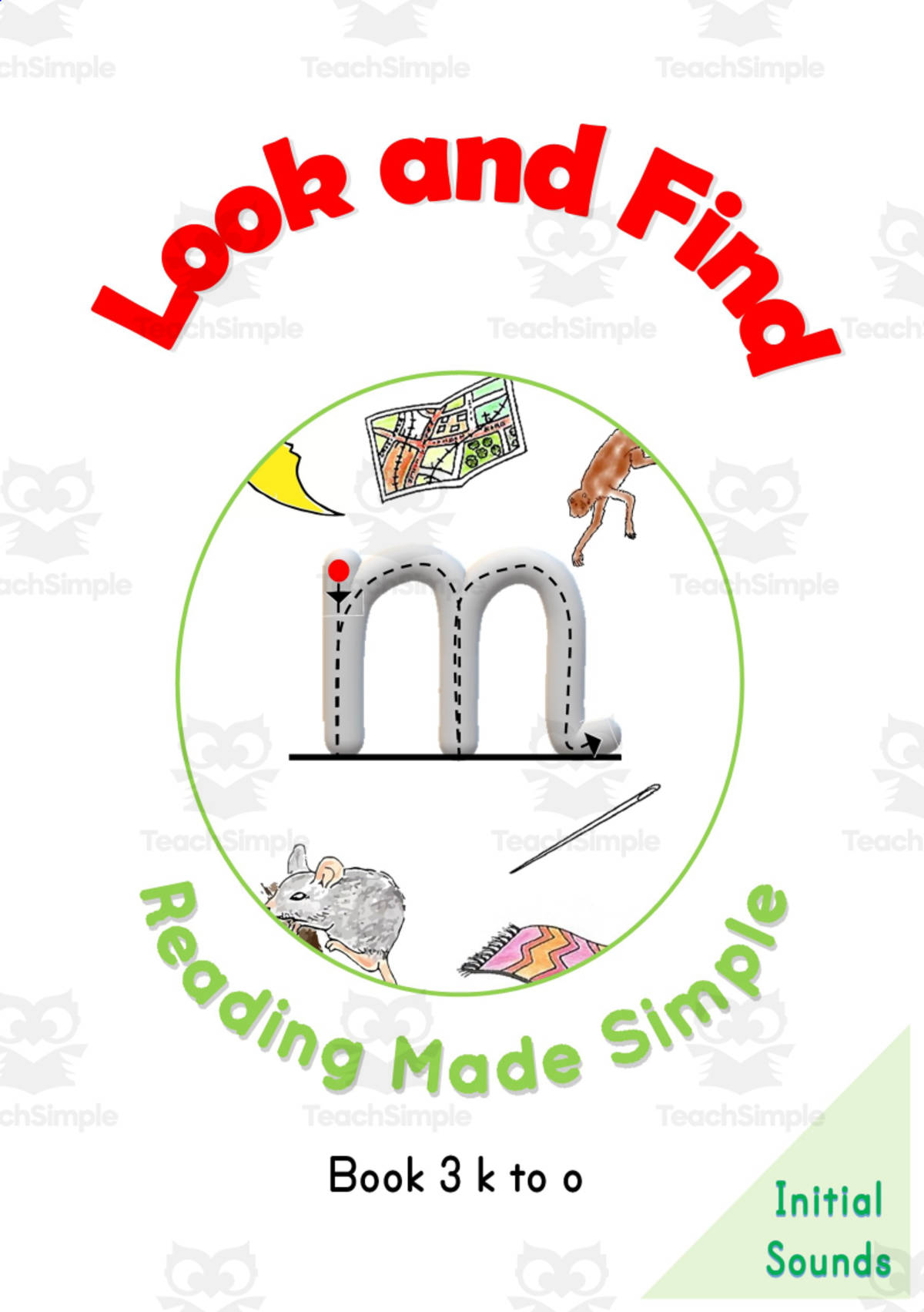 An educational teaching resource from Lilibette's Resources entitled Initial sounds Reading Book k to  o downloadable at Teach Simple.