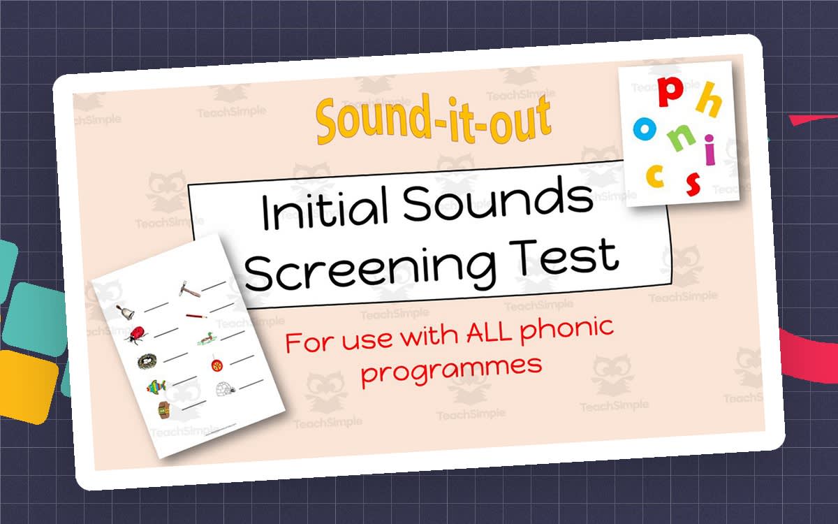 An educational teaching resource from Lilibette's Resources entitled Initial Sounds Screening Test: Phonic Test downloadable at Teach Simple.