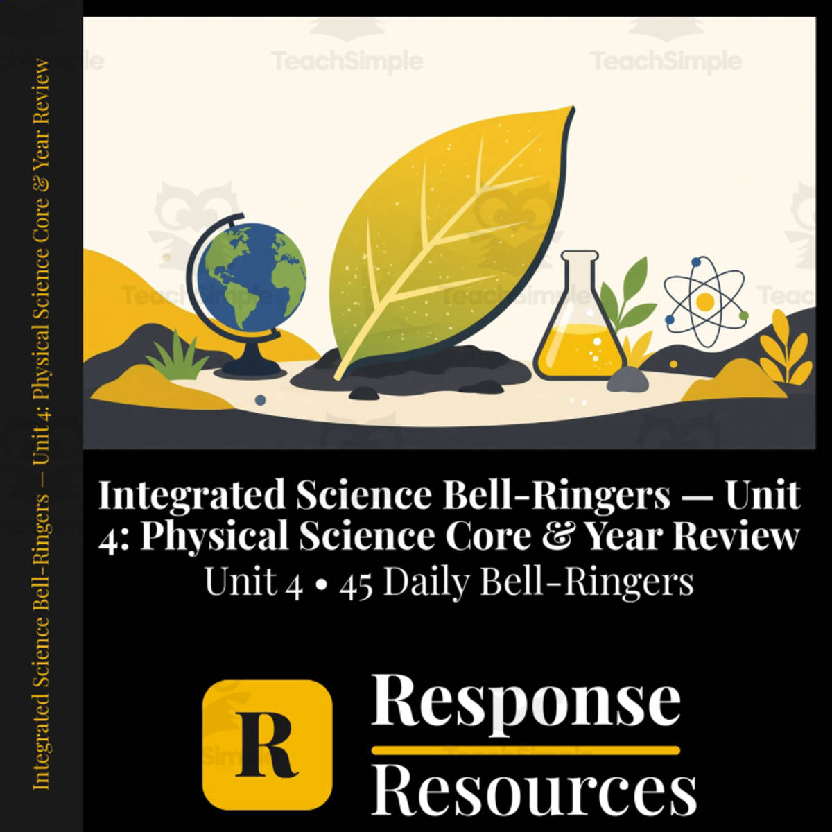 An educational teaching resource from Response Resources entitled Integrated Science Bell Ringers Unit 4 - 45 Daily Warm-Ups downloadable at Teach Simple.