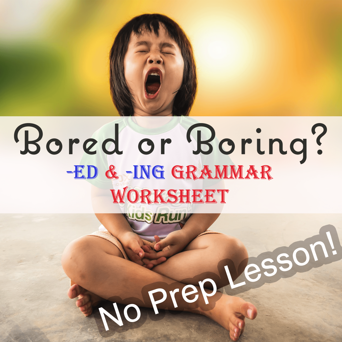 An educational teaching resource from The Laughing Linguist entitled Interested or Interesting? Bored or Boring? -ed & -ing Grammar Worksheet downloadable at Teach Simple.
