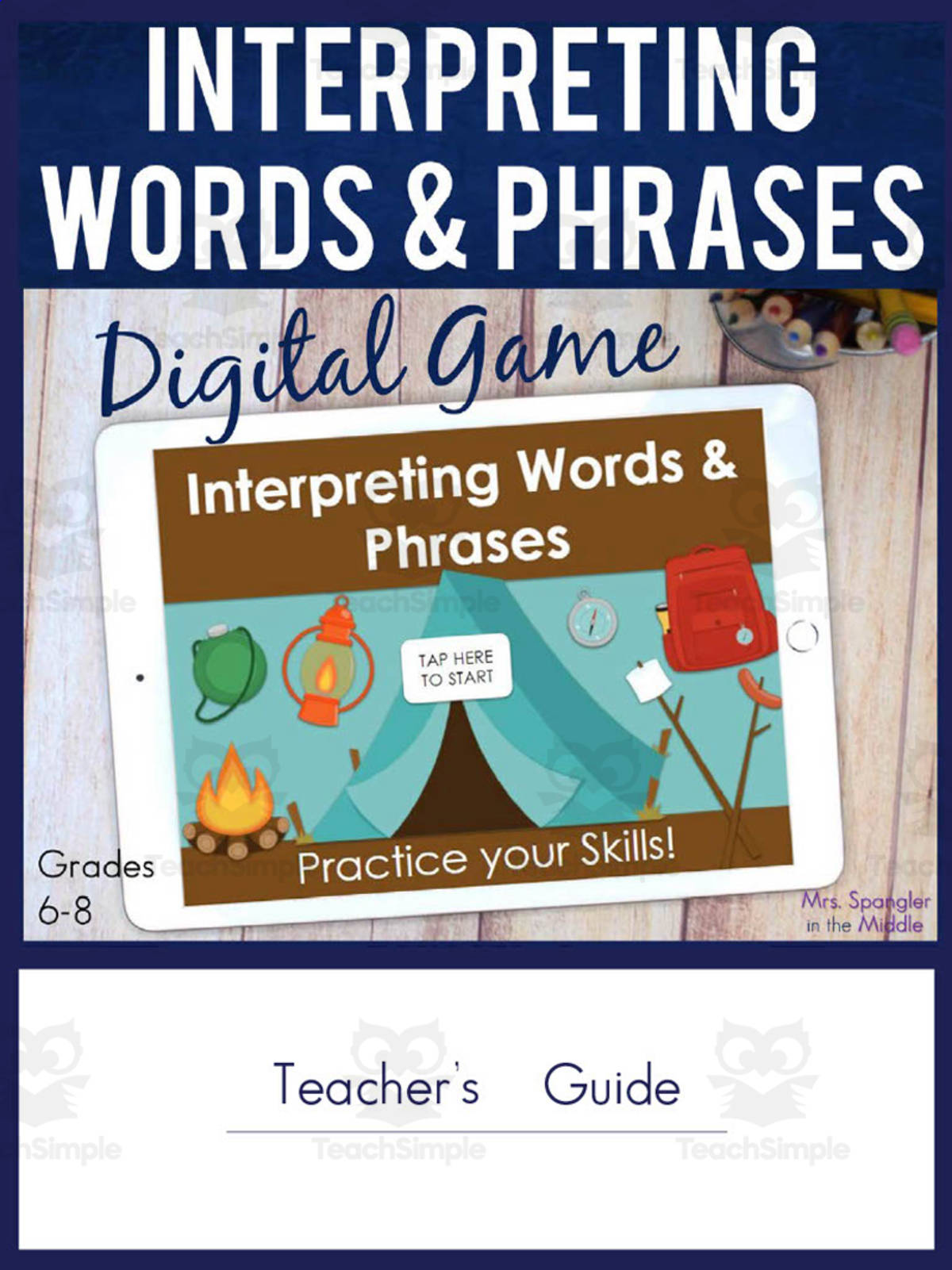 An educational teaching resource from Mrs. Spangler in the Middle entitled Interpreting Words + Phrases Digital Game downloadable at Teach Simple.