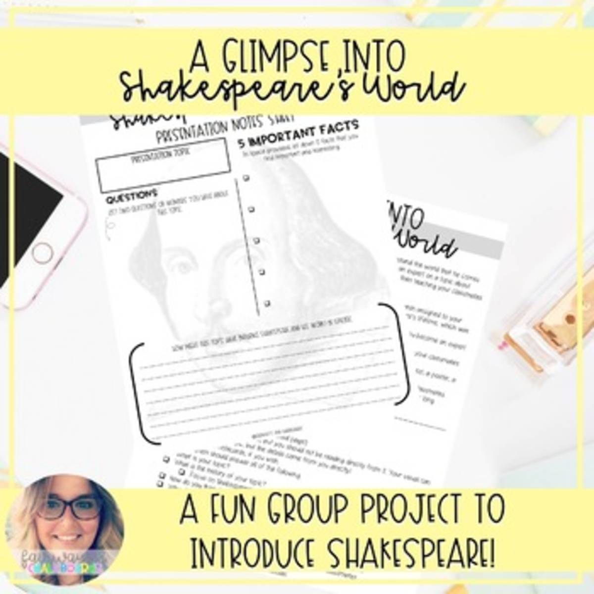 An educational teaching resource from Fairways and Chalkboards entitled Introducing Shakespeare's World - Group Project downloadable at Teach Simple.