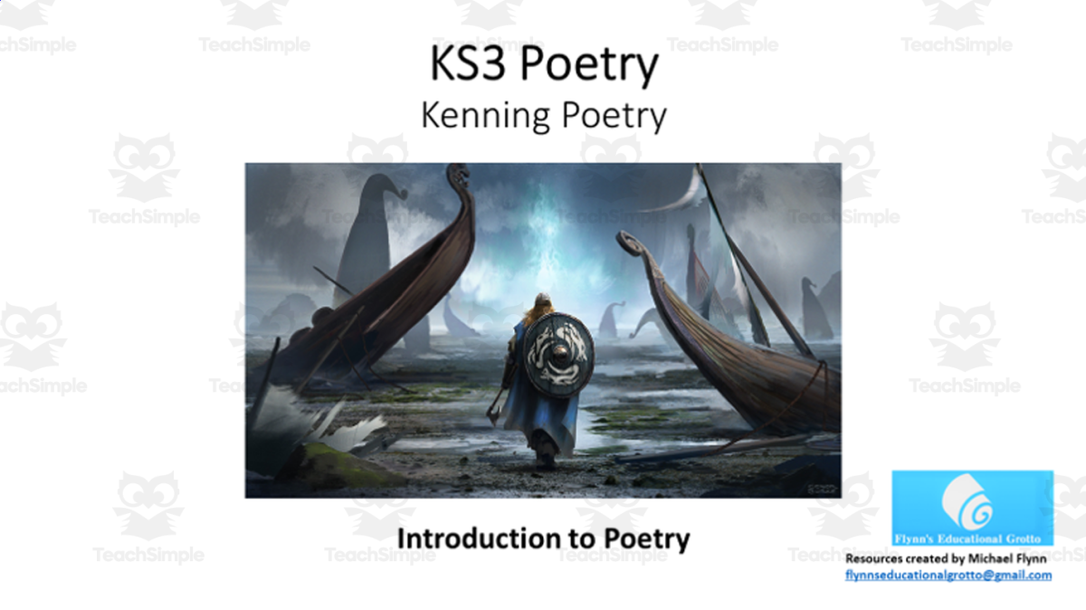 An educational teaching resource from Flynn's Educational entitled Introduction to Poetry | Kennings downloadable at Teach Simple.